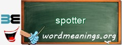 WordMeaning blackboard for spotter